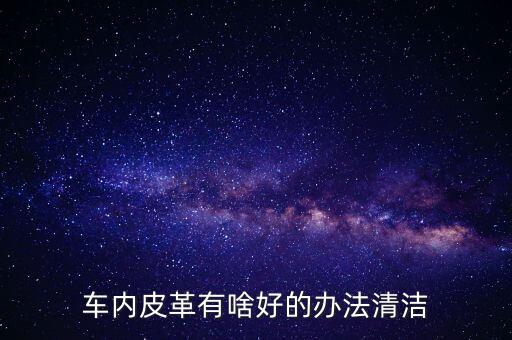 车内皮革有啥好的办法清洁