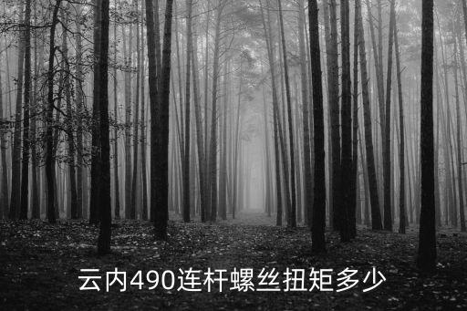 云内490连杆螺丝扭矩多少