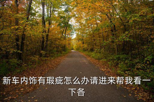 新车内饰有瑕疵怎么办请进来帮我看一下各
