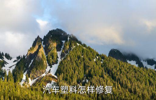 汽车塑料怎样修复