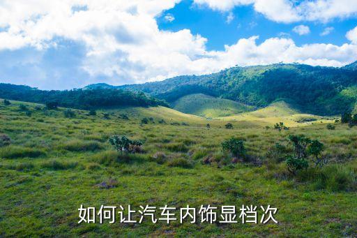 汽车内饰怎么显得高级，怎么样让车内饰看上去高端