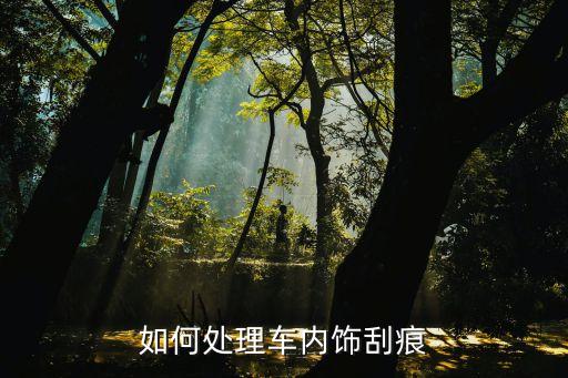 如何处理车内饰刮痕
