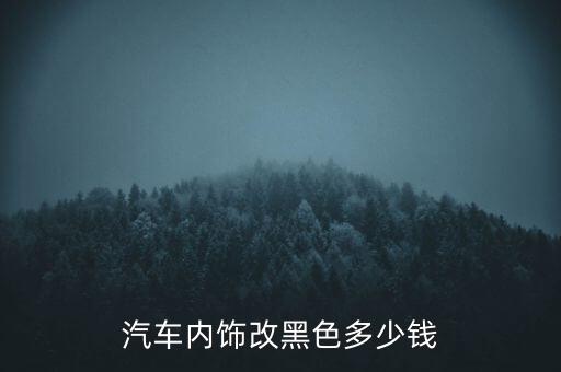 汽车内饰改黑色多少钱