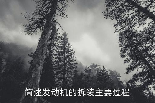 简述发动机的拆装主要过程