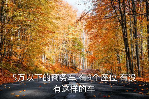 5万以下的商务车 有9个座位 有没有这样的车