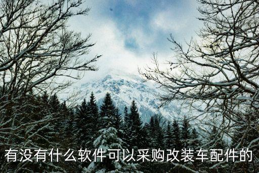 有没有什么软件可以采购改装车配件的