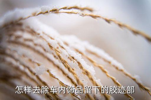 怎样去除车内饰品留下的胶迹部