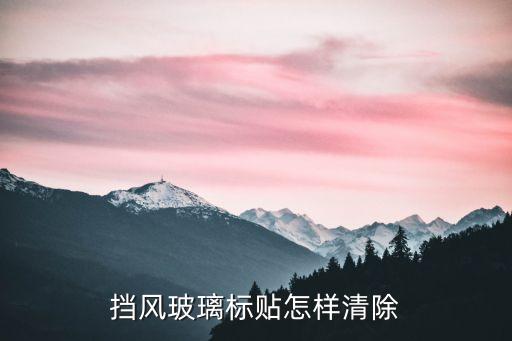 挡风玻璃标贴怎样清除