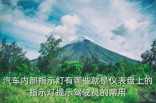 汽车内部指示灯有哪些就是仪表盘上的指示灯提示驾驶员的常用