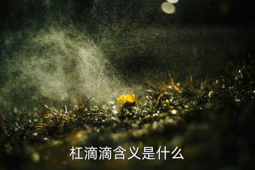 杠滴滴含义是什么