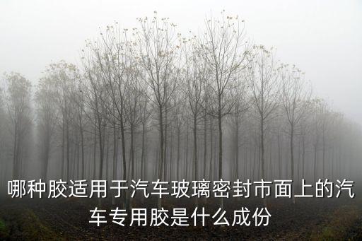 哪种胶适用于汽车玻璃密封市面上的汽车专用胶是什么成份